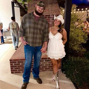 LoveShackFancy White Lace Mini Dress